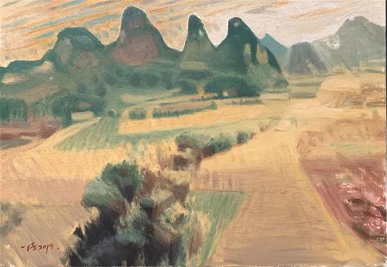 周一清 南京艺术学院美术学院油画系教授,北部湾的秋天 56×80cm 布面油画 2019
