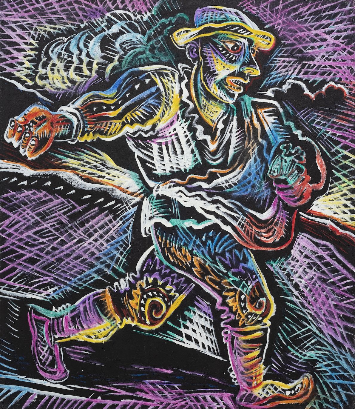 《重读美术史-米勒·播种者》，布面油画，150 × 130 cm，2010-2013