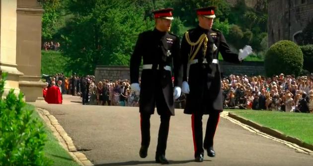 哈里王子与伴郎威廉王子