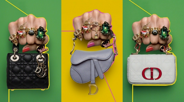 左:Lady Dior、中:迪奥马鞍包、右:DIOR CARO