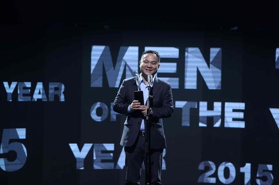2015《芭莎男士》“年度颠覆企业家”获得者秒拍&小咖秀创始人兼CEO韩坤发表演讲