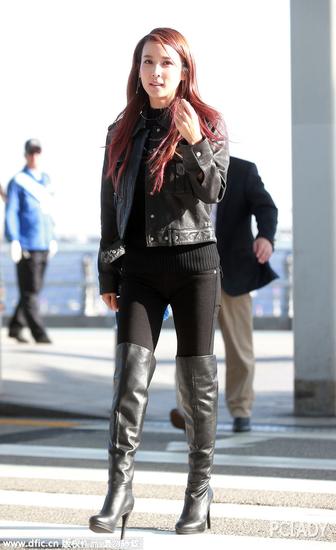 过膝长靴拯救冬日小短腿_手机新浪网