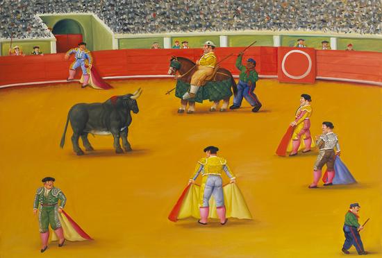 斗牛(2002),布面油画,98cm X 144cm