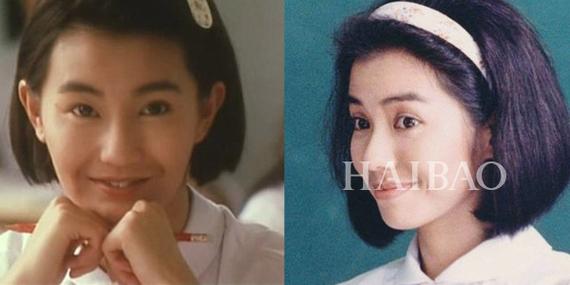 香港80年代末明星张曼玉,钟楚红