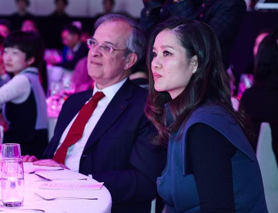 法国驻中国大使与网球明星李娜亲临晚宴现场