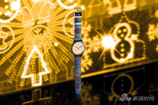 Swatch斯沃琪“圣诞灯彩”腕表