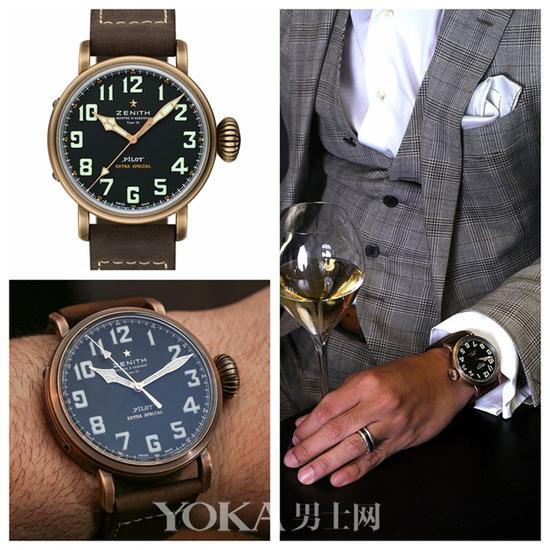 真力时飞行员系列Type 20青铜腕表，市场售价：RMB 48,000