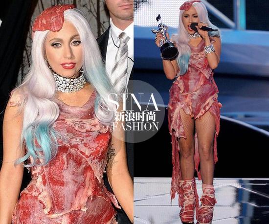Gaga那件吓呆众人的生肉裙
