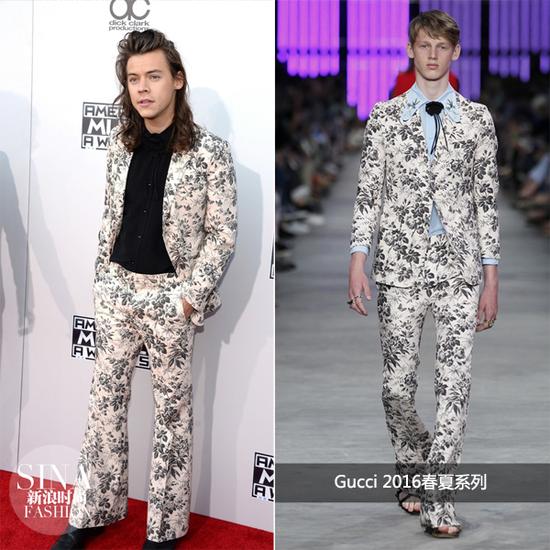 Harry Styles穿Gucci2016春夏系列