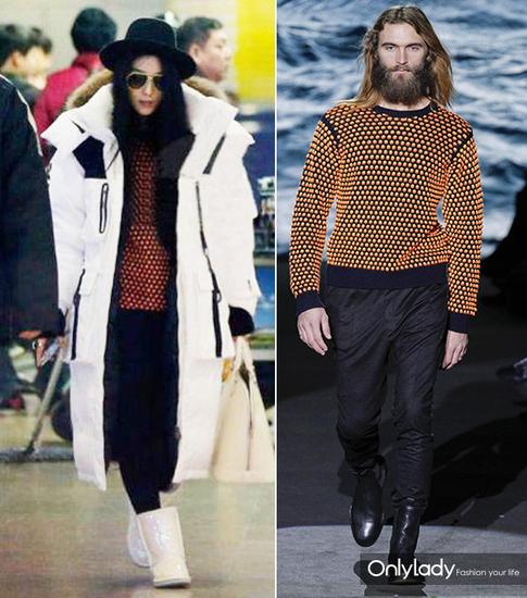 范冰冰穿Paul Smith 2012秋冬男装