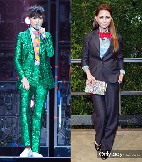 昆凌,李宇春穿Gucci