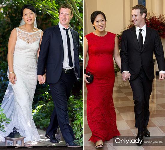 Mark Zuckerberg与妻子