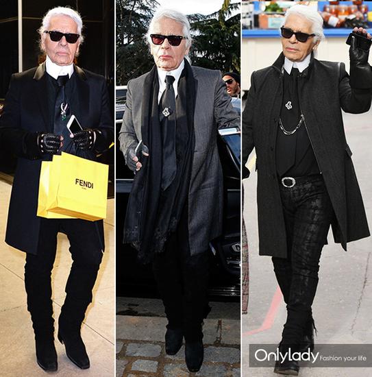 Karl Lagerfeld的黑西服