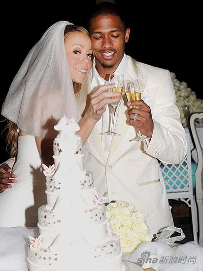 2008年Mariah Carey与Nick Cannon在巴哈马群岛结婚