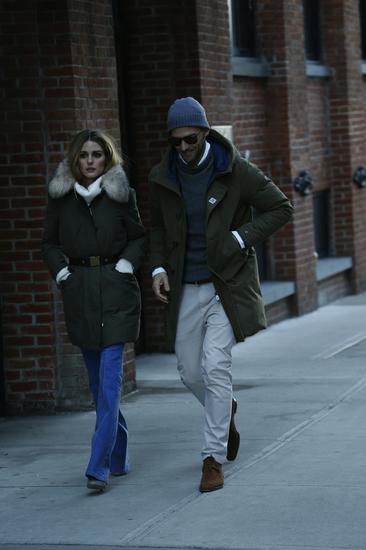 Olivia Palermo and Johannes Huebl wearing Peuterey 2
