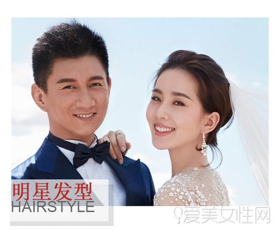 吴奇隆刘诗诗婚纱照 果然新娘发型还是盘发好