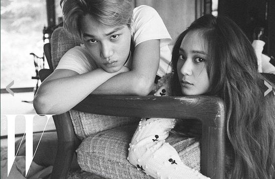 郑秀晶前几日刚刚公布了恋情,男友正是和张艺兴同属exo组合的成员kai