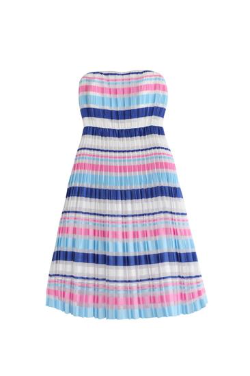 DRSW489 multi color stripes dress