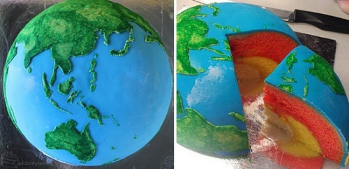 地球形状的蛋糕