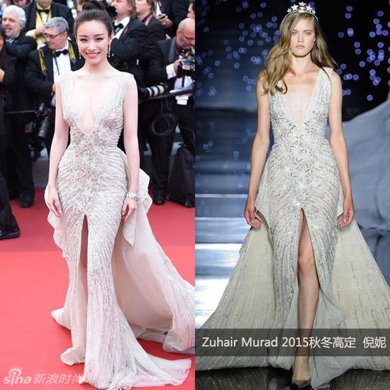 倪妮的礼服来自Zuhair Murad 2015秋冬高级定制