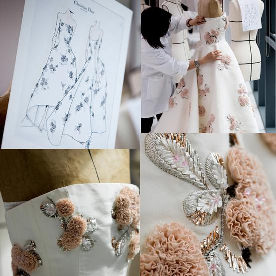 刘亦菲定制礼服的精致细节