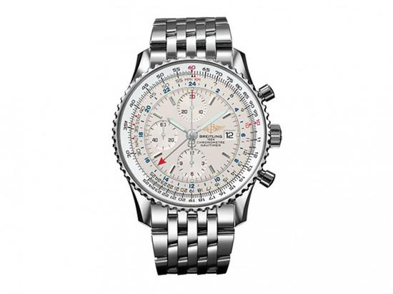 百年灵NAVITIMER WORLD航空世界腕表系A2432212/G571(Navitimer航空精钢表链)腕表