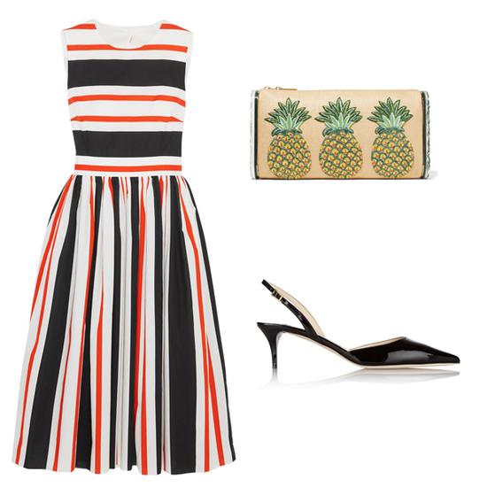 条纹连衣裙搭配推荐