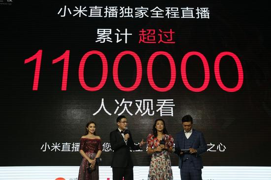 　　向上影业创始人、CEO肖飞和时尚集团总裁苏芒现场宣布小米直播所有互动善款全部捐赠给芭莎公益慈善基金