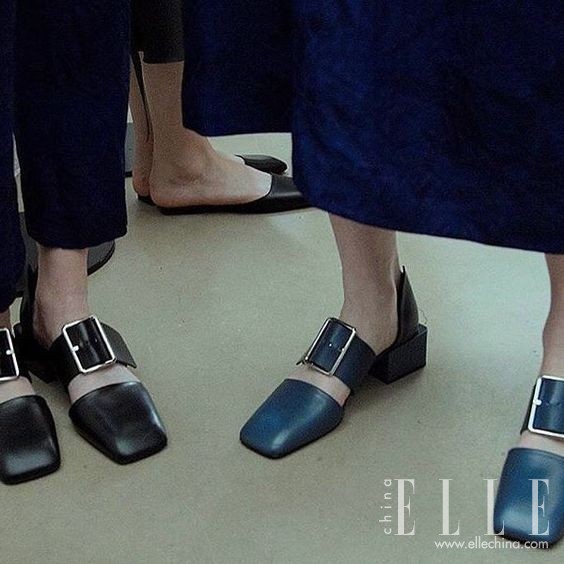 Jil Sander 2016春夏皮带粗放方跟鞋