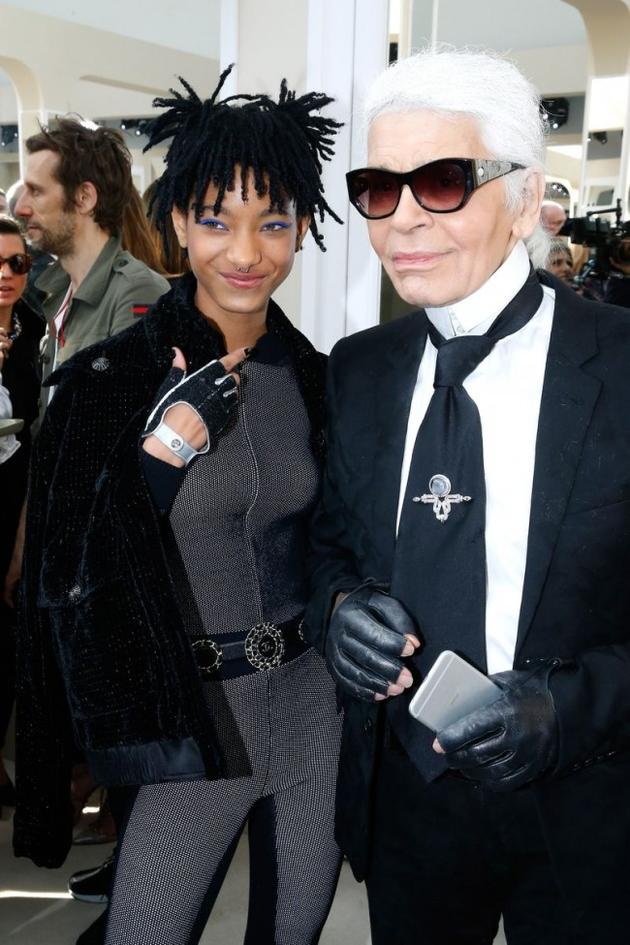 Willow Smith和Karl Lagerfeld