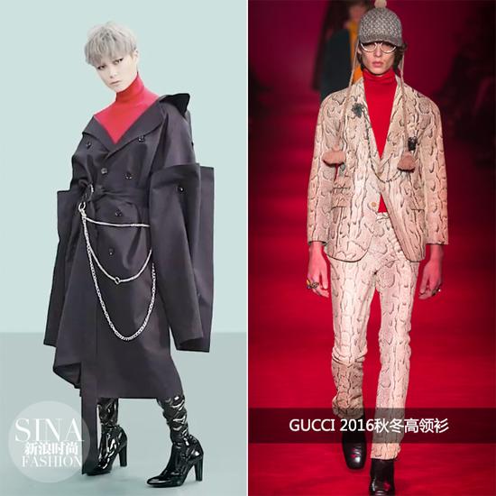 李宇春穿GUCCI 2016秋冬高领衫