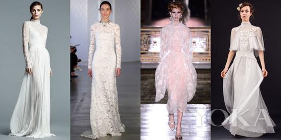 J.Mendel Bridal Spring 2017; Oscar de la Renta Bridal Spring 2017; Simone Rocha Fall 2016; Temperley Bridal Spring 2017