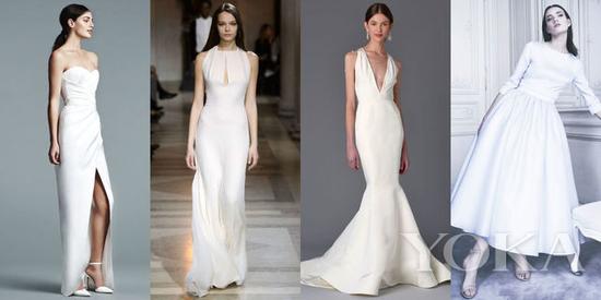 J.Mendel Bridal Spring 2017; Carolina Herrera Fall 2016; Marchesa Bridal Spring 2017; Delphine Manivet Pre-Fall 2016