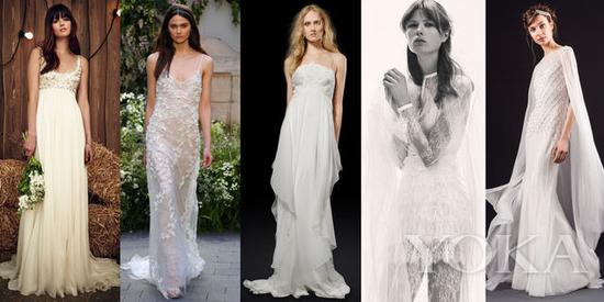 Jenny Packham Bridal Spring 2017; Monique Lhuillier Bridal Spring 2017; Elizabeth Fillmore Bridal Spring 2017; Elie Saab Bridal Spring 2017; Temperley Bridal Spring 2017