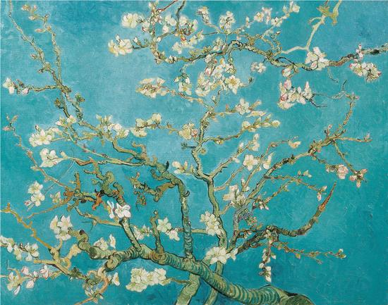 《盛开的杏树》(Blossoming Almond Tree Saint-Rémy 1890)