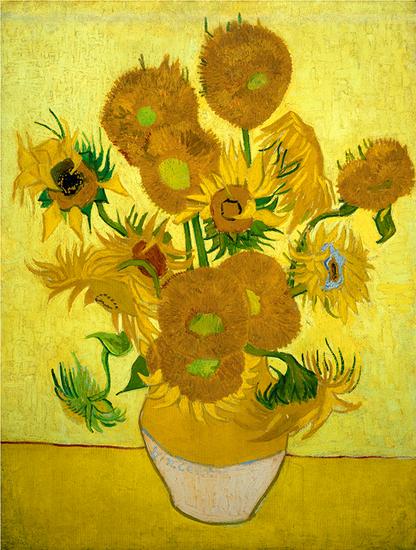 《向日葵》 （Sunflowers Arles 1889）