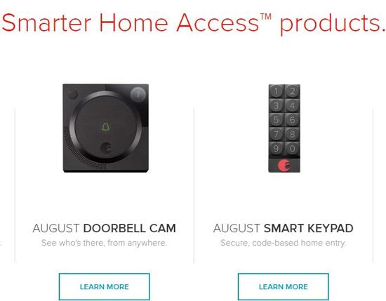 August Home公司的智能安保系列产品
