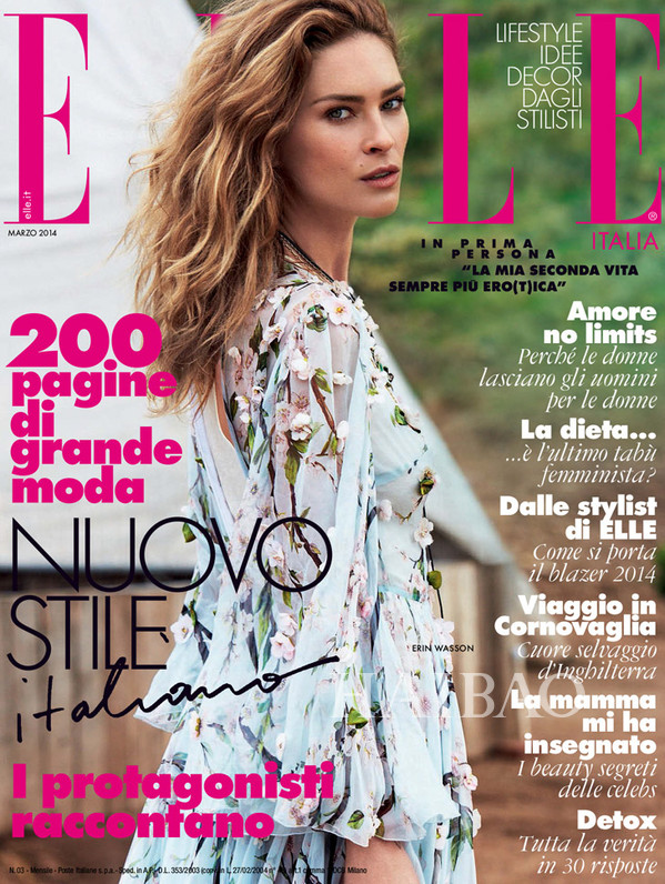 艾琳·沃森 (Erin Wasson) 登上《Elle》杂志意大利版2014年3月刊封面