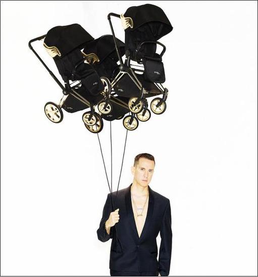 在与Jeremy Scott和CYBEX第二次合作中，设计师让宝宝们飞起来