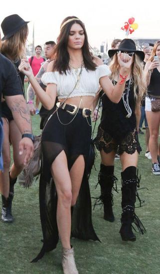 Kendall Jenner 2015年Coachella音乐节街拍