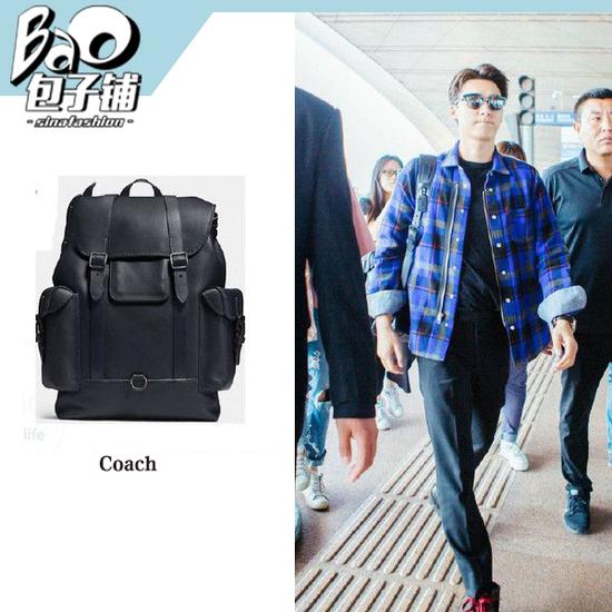 李易峰背Coach双肩包