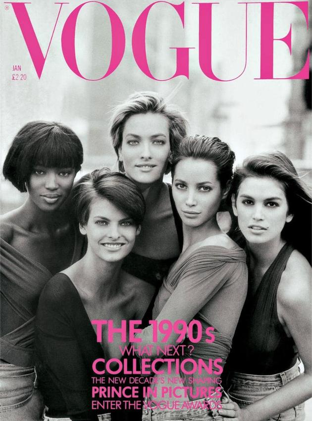 1990年《VOGUE》英国版一月刊封面VOUGE UK 1990 Janurary