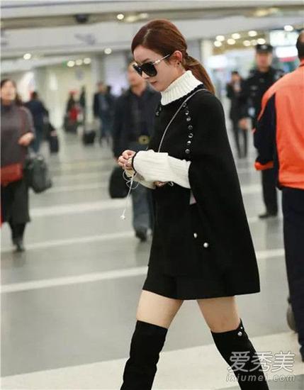 赵丽颖机场造型