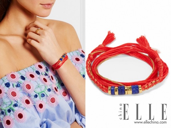 AUReLIE BIDERMANN
Takayama 青金石、珊瑚、棉质、镀金手绳 参考价格:$195