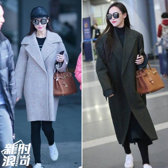 唐嫣背爱马仕街拍