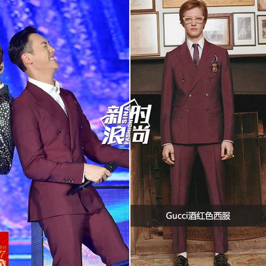 陈伟霆身穿Gucci西服