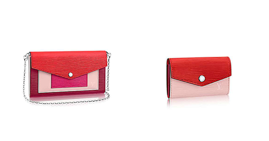 Louis Vuitton Chain 钱夹 （左） Louis Vuitton Sarah Multicartes 钱夹（右）