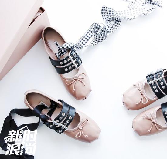 Miu Miu粉色系芭蕾舞鞋