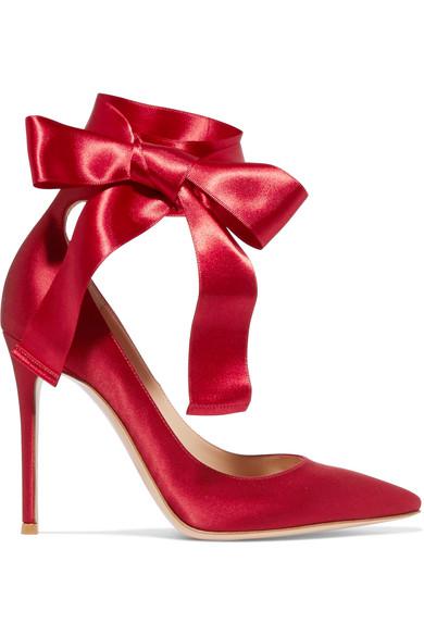 Gianvito Rossi 绑带式缎布高跟鞋 约¥5652