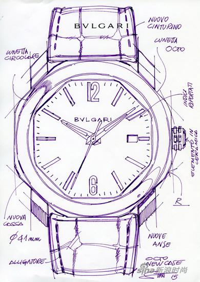 Octo Roma腕表设计图稿